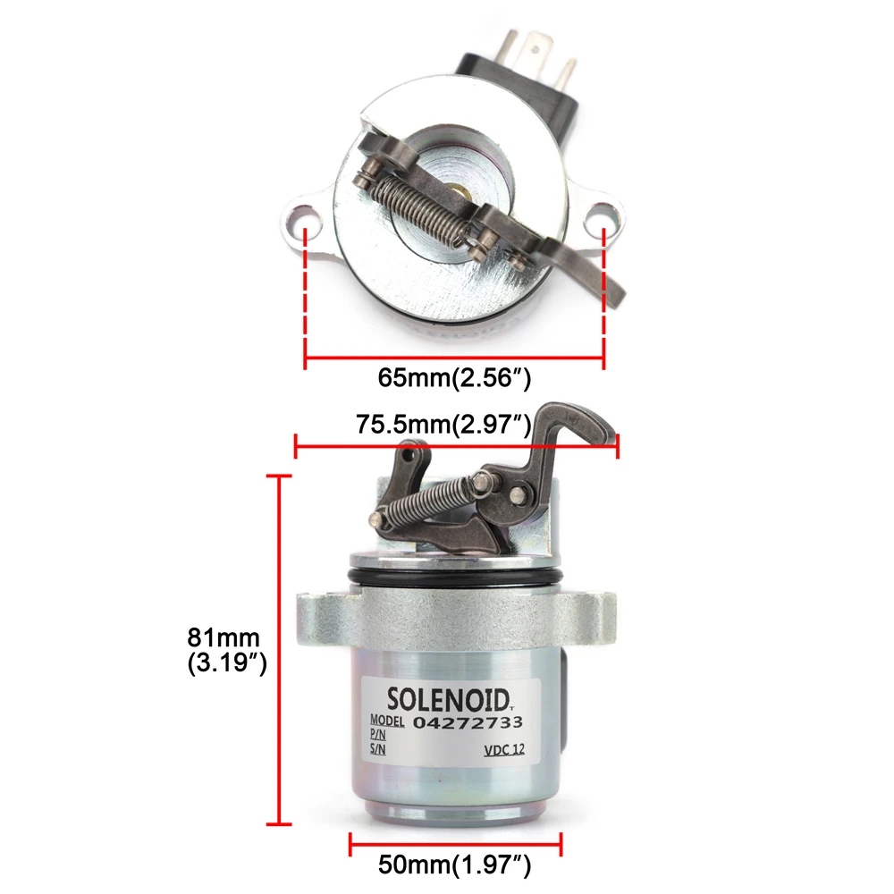 12V 04272733 M7272733 Электромагнитная катушка выключения подачи топлива для Deutz BF4M1011F Bobcat