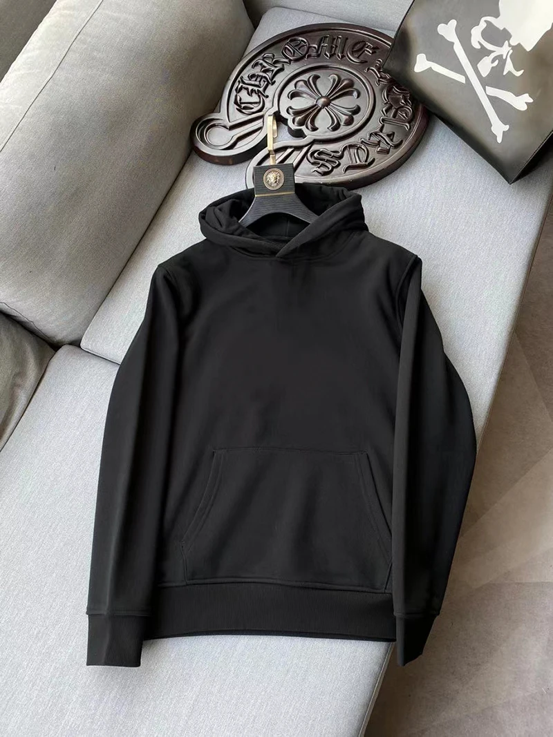

New Style Rhinestone Hoodie Men's Autumn And Winter New Colorful Thick Sweatshirt Warm Stretch Pullover