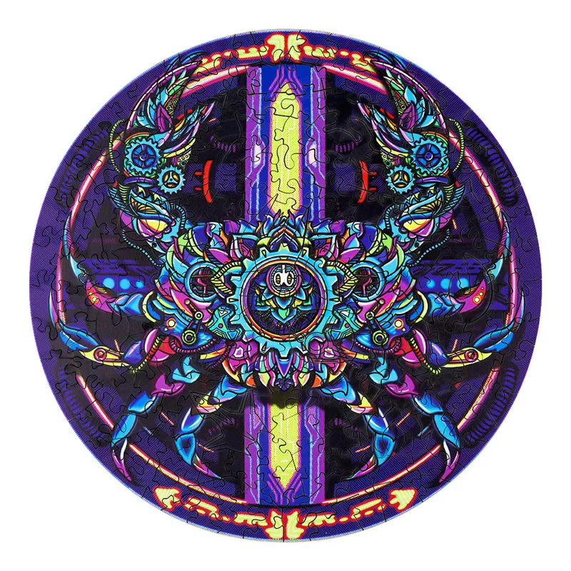 Уникальный деревянный пазл-бабочка собака растения Краб Деревянные Животные