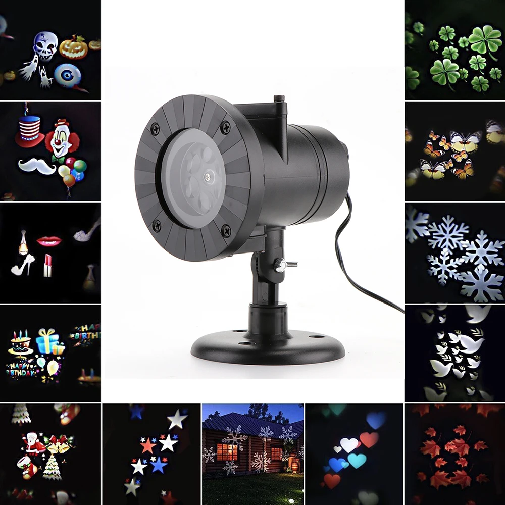 

New Snowflake Elk Laser Projector Landscape Lighting Red&Green Christmas Party LED Stage Light Outdoor Garden Lawn Laser Lamp