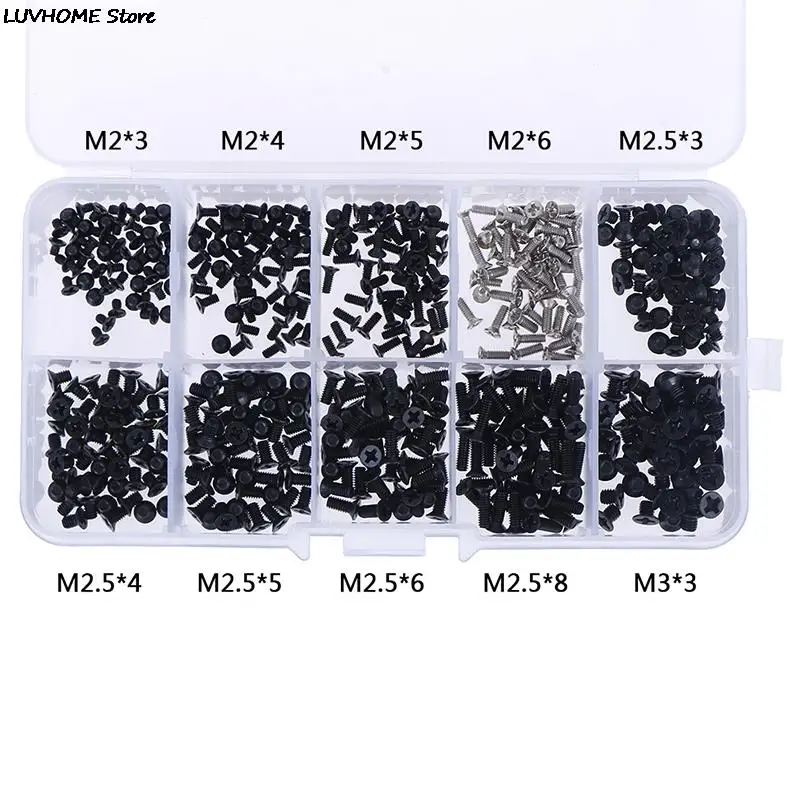 

500Pc M2.3 M3 Screw Laptop Screwdriver Set Micro Computer Case Assemble Repair Electronic Mini Digital Mechanical Screw Kit