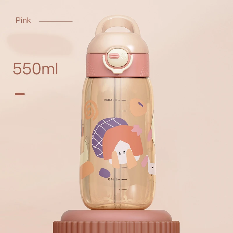 

Kids BPA-Free Water Bottle with Straw 450/550ml Baby Sippy Cups with Leak Proof Lids Thickened Carton Cute Drink Bottle PSEN999