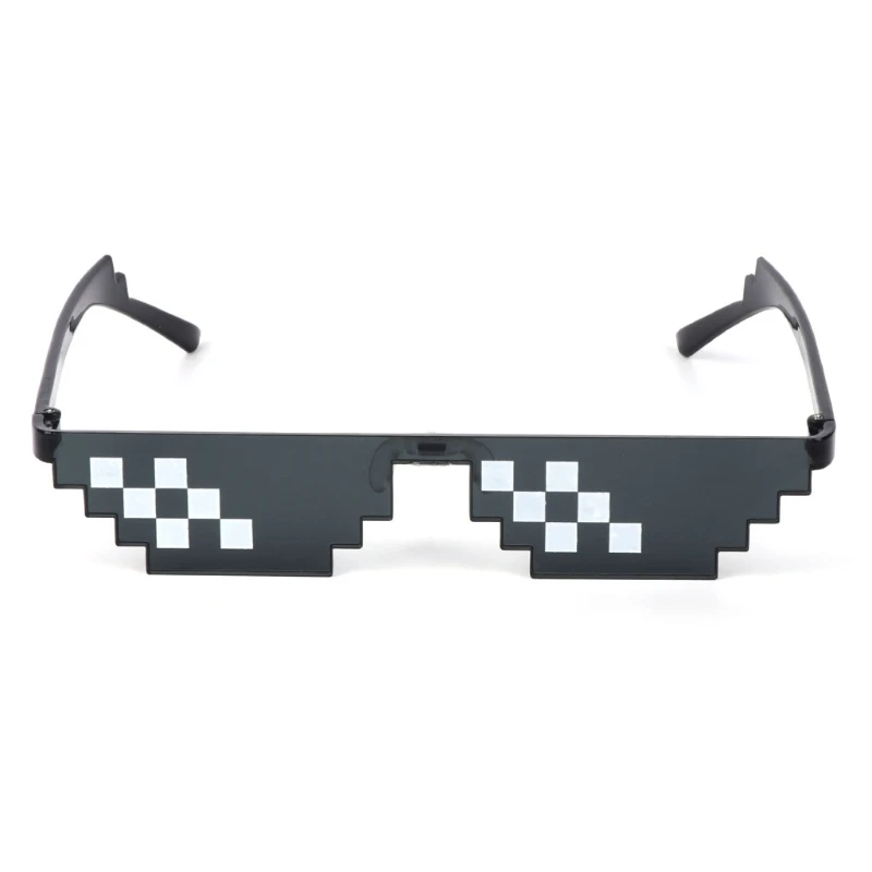 

Thug Life Glasses Deal With It Glasses Pixel Women Men Black Mosaic Sunglasses Kid