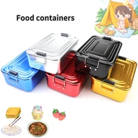 metal lunch box camping portable aluminium lunch box work lunch box outdoor survival aluminium box heated picnic box with lid