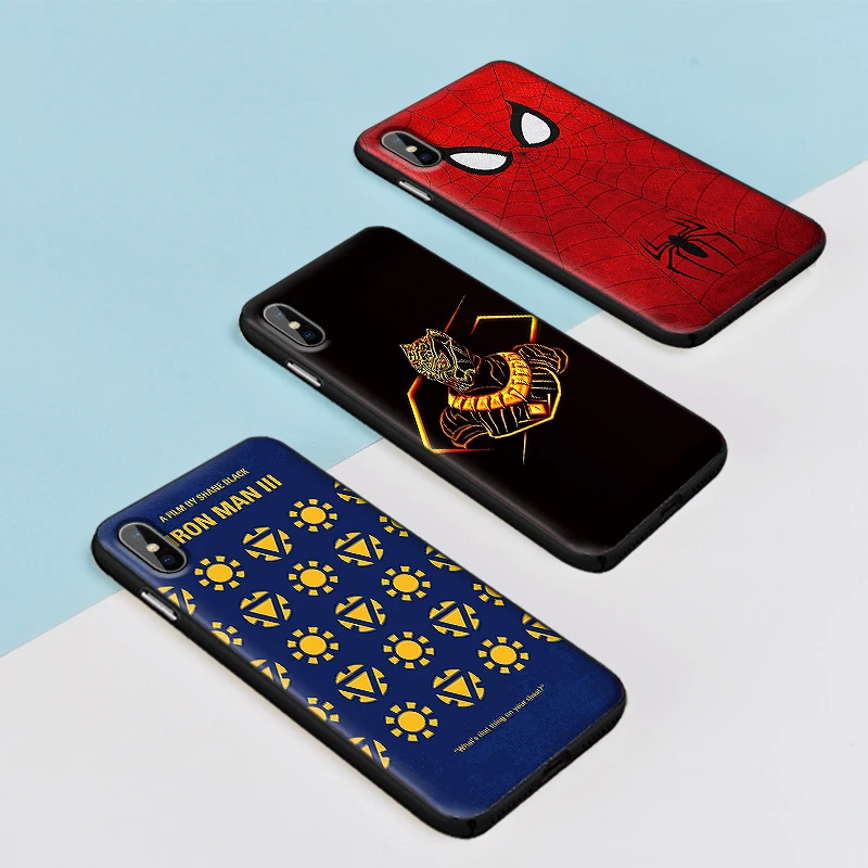 Case For iPhone 6 6S plus Luxury Black 5 5S SE 7 8 Plus X XS Max XR Cover Marvel iron man mask | Мобильные телефоны и