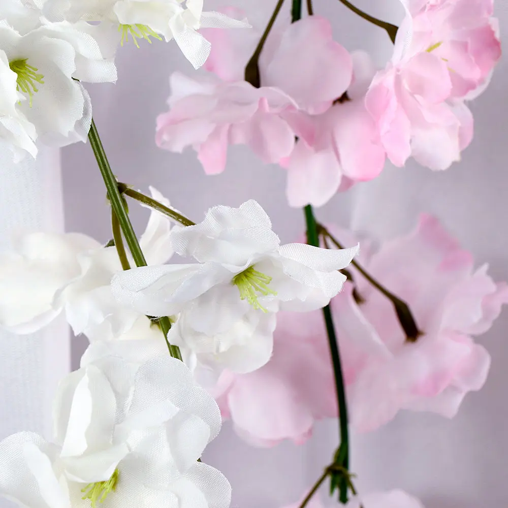 Сакура Вишневый цветок ротанга свадебное украшение арки лоза искусственные