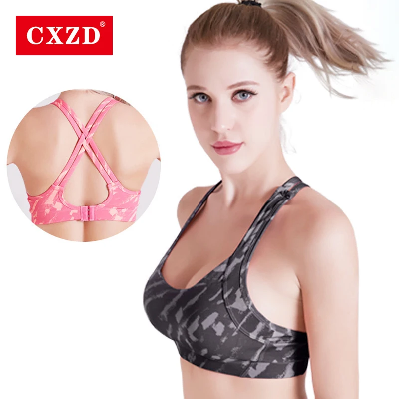 CXZD женский спортивный бюстгальтер топ черный мягкий Йога фитнес на бретелях пуш