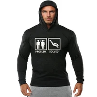 funny problem solved hoodies t shirt men cotton long sleeve scuba diver camisetas diving swimmer man tshirt tops casual tees