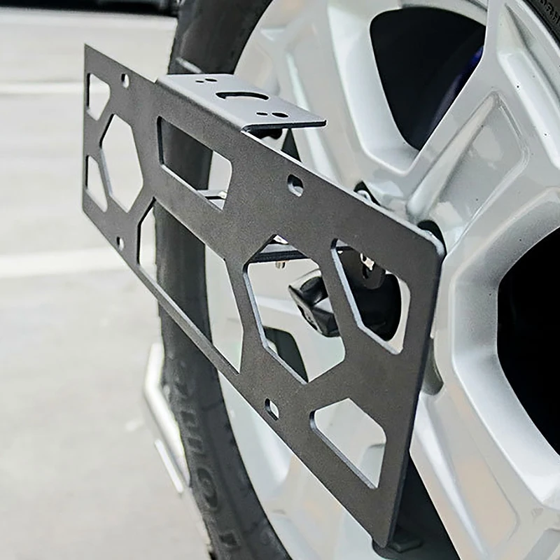 

for Jeep Wrangler JL 2018+ License Plate Bracket Metal Car Rear Spare Tire Mount Holder Kit