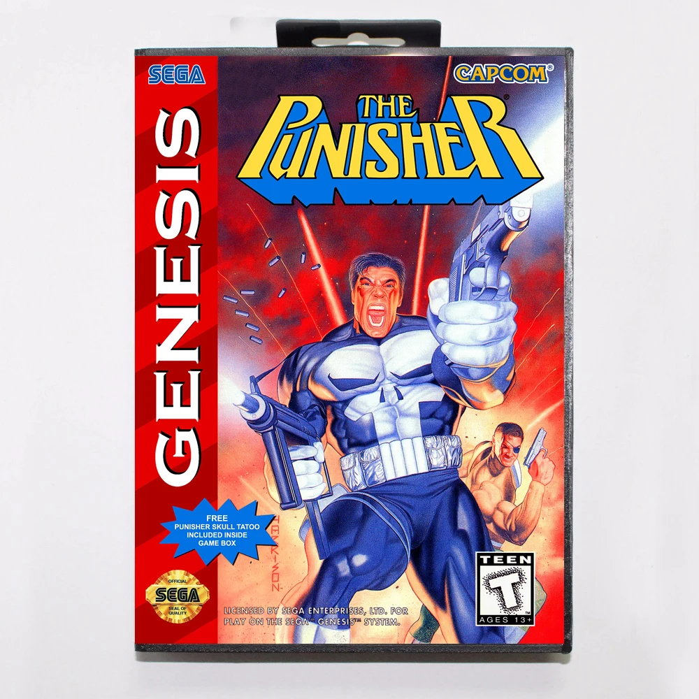 Игровой картридж The Punisher 16 бит игровая карта MD с розничной коробкой для Sega Mega Drive