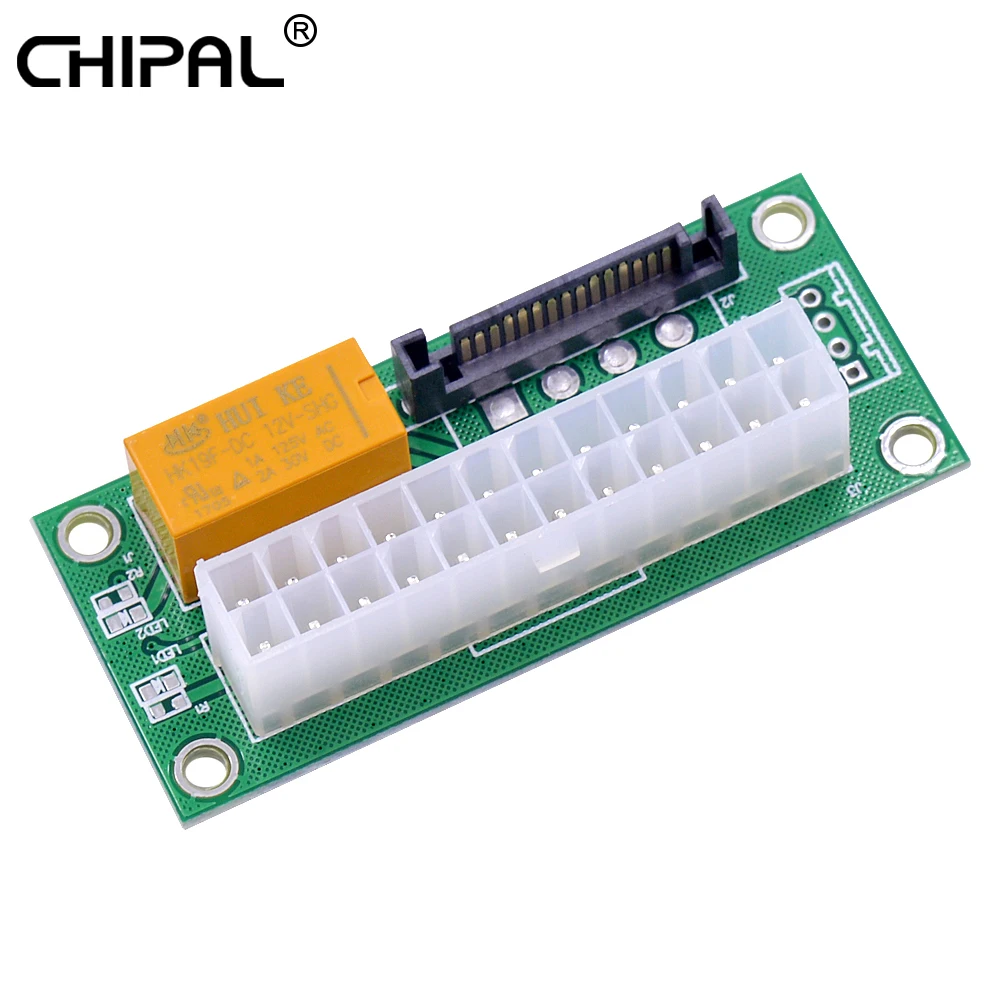 Адаптер питания CHIPAL с двойным блоком ATX 24Pin на 4Pin SATA Sync Starter удлинитель кабеля