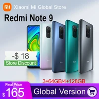 global version xiaomi redmi note 9 3gb ram 64gb 128gb rom smartphone mtk helio g85 octa core 48mp quad rear camera 5020mah cell
