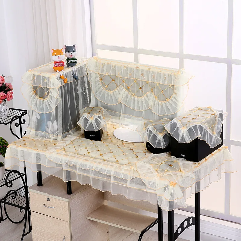 Чехол для защиты от пыли компьютера 5 шт. чехол настольного кружевной