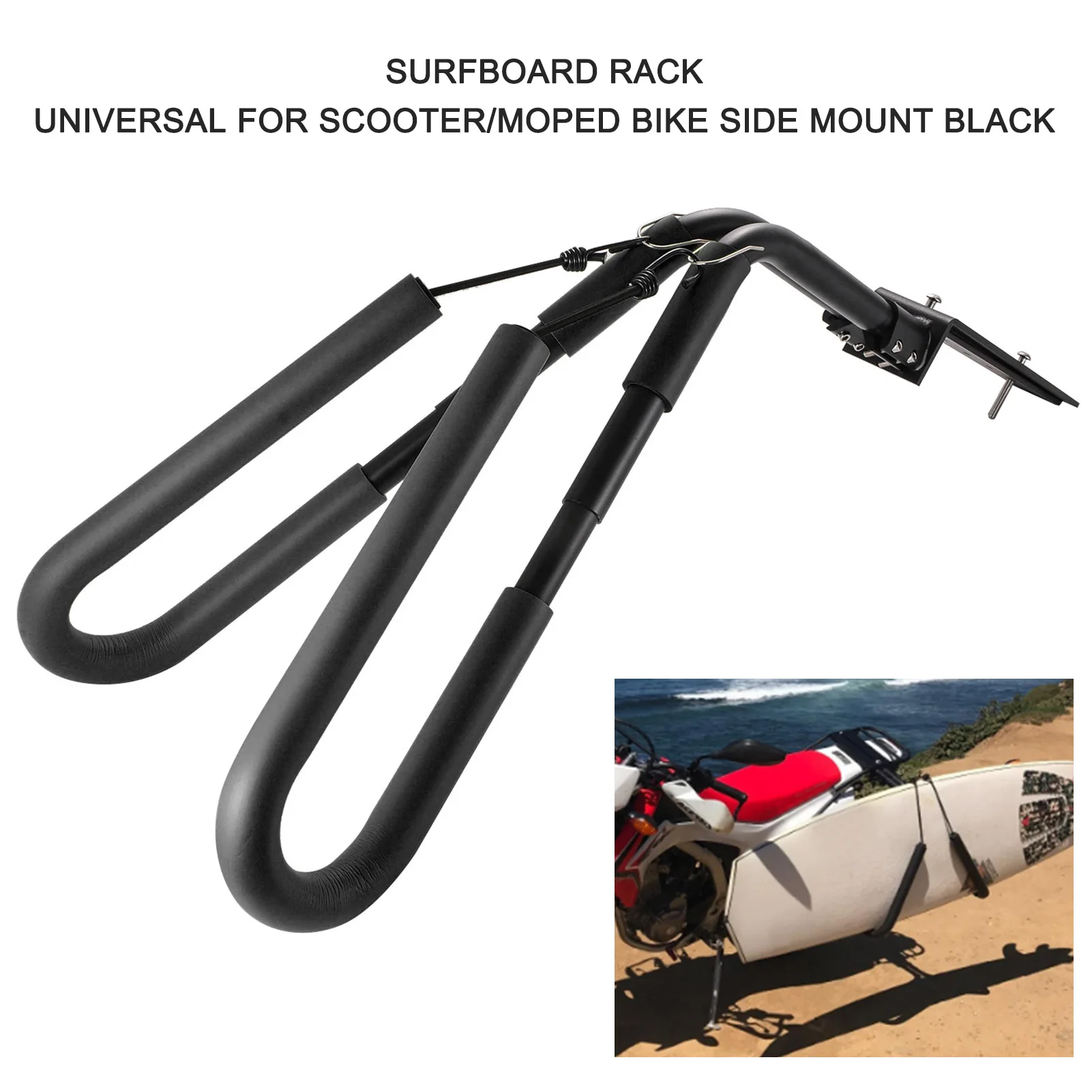 

Surfboard Rack Surfboard Holder Shortboard & Longboard Rack Universal for Scooter/Moped Bike Side Mount Wakeboard Carrier