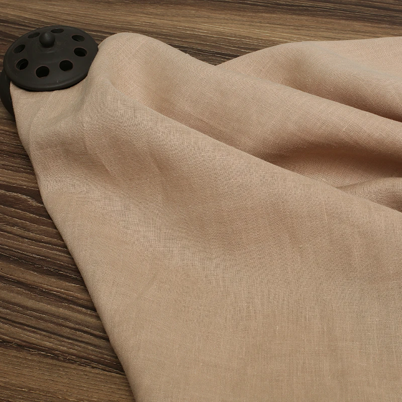

High Grade Clothing Ramie Fabric for designer diy,Beige fabric for patchwork