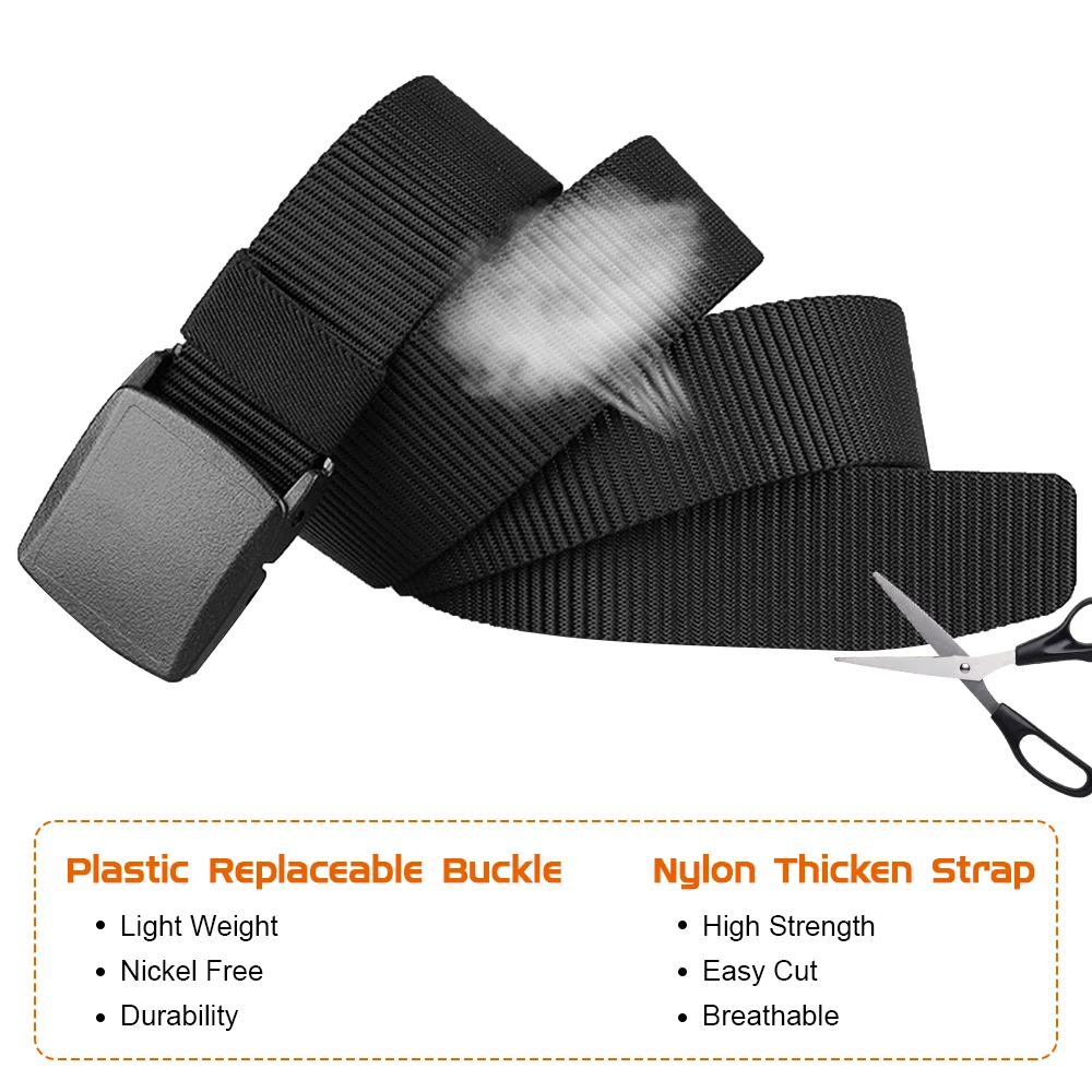 

2 Pack Military Equipment Combat Tactical Belts for Men Army Training Nylon Metal Buckle Waist Belt Outdoor Hunting Waistband