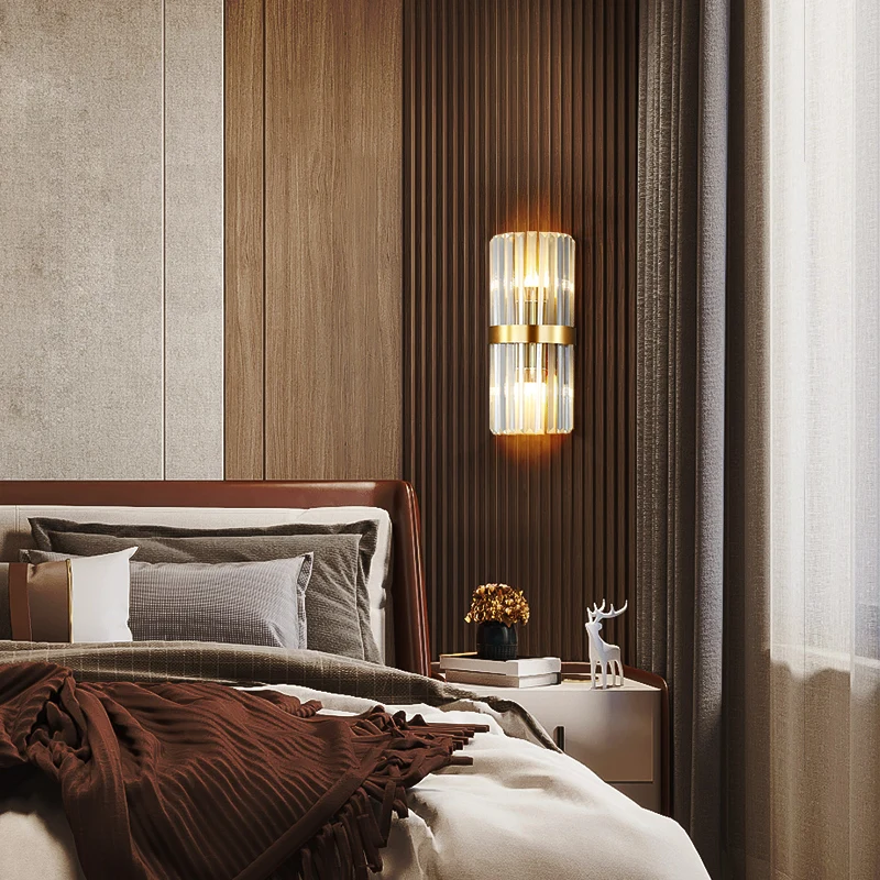 

Роскошный хрустальный настенный светильник в скандинавском стиле, современный минималистичный декоративный светильник для гостиной, телевизора, виллы, клуба, дома, зала