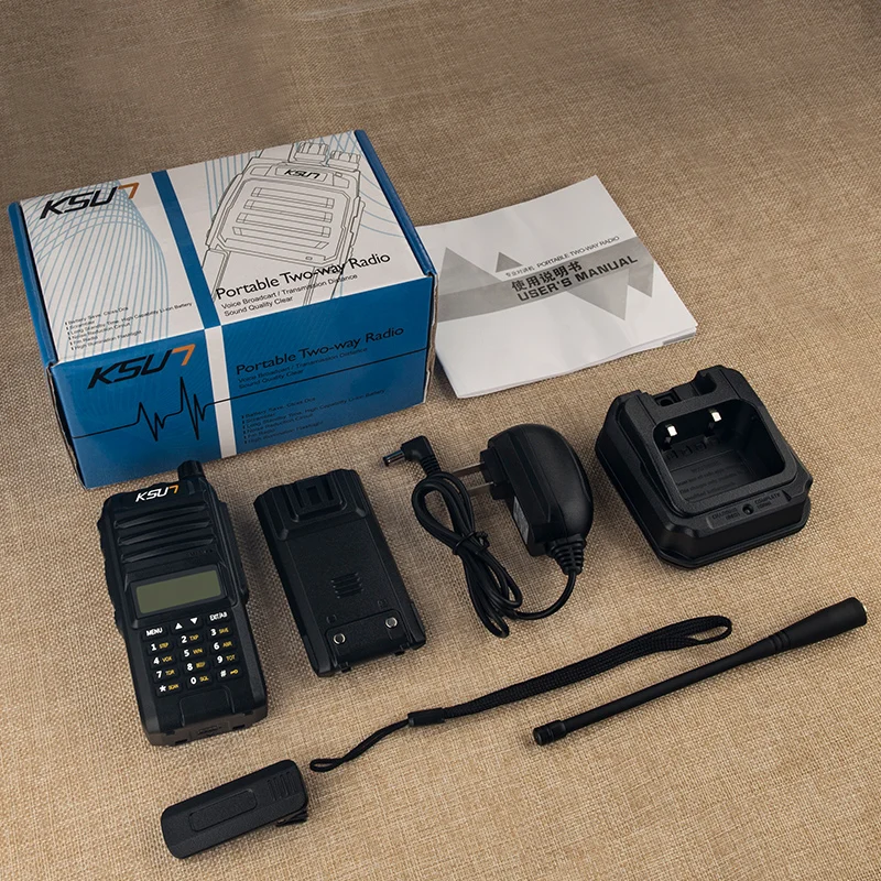 

KSUN X-UV1D Walkie Talkie 8W VHF UHF Dual Band 136-480MHz Two Way Handheld Communicator Ham Radio HF Transceiver CB Radio