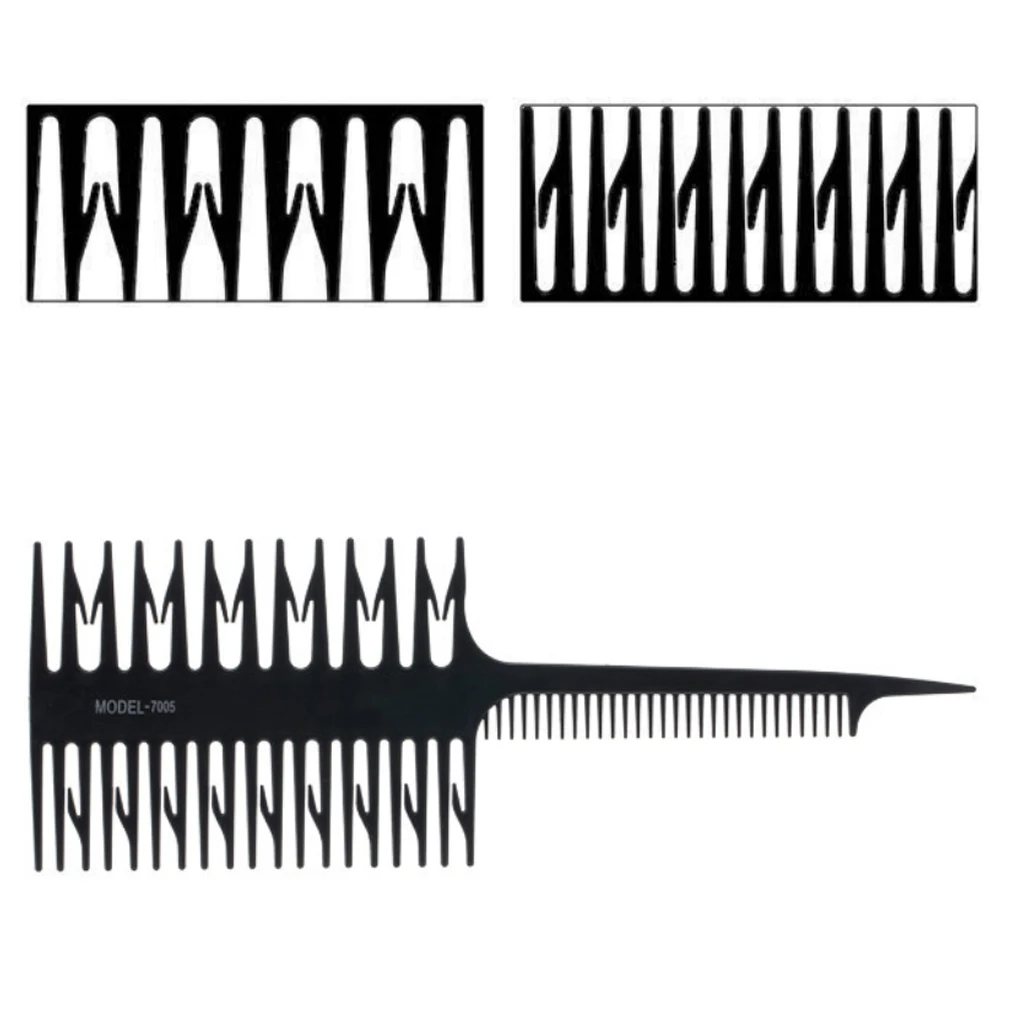 

High Quality Women Highlighting Sectioning Dyeing Coloring Comb With Hook Double Side Multi-function Brush Combs Styling Tools