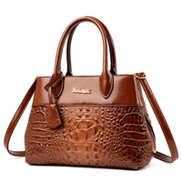 vintage alligator women handbags designer lady hand bags luxury crocodile pu leather shoulder crossbody bags large tote bag 2022
