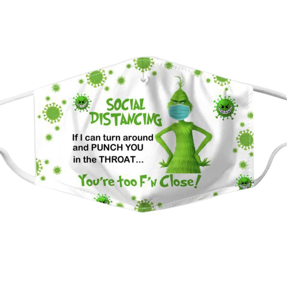 Новинка 2021 Рождественская 3D печать палантин маска унисекс для взрослых