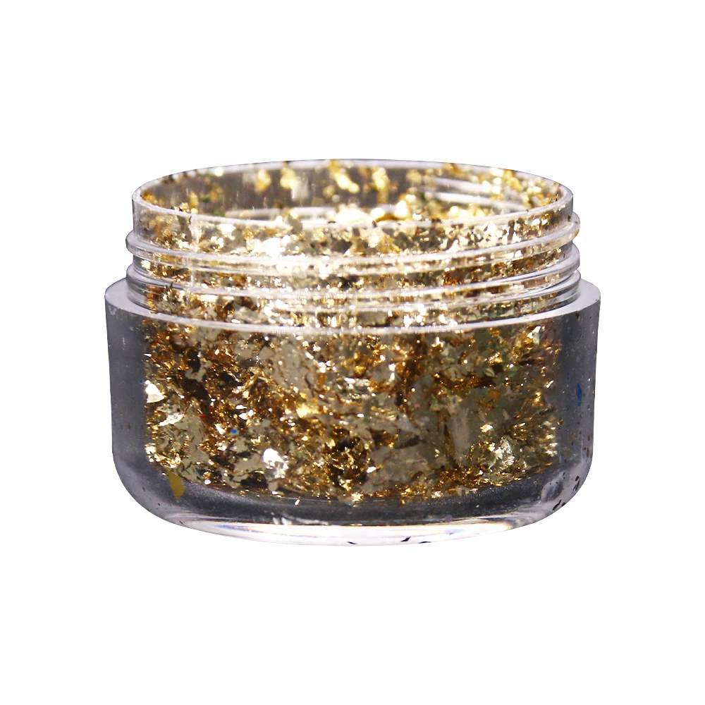 Листы золотых листьев хлопья легкая Золотая фольга фрагменты для украшения