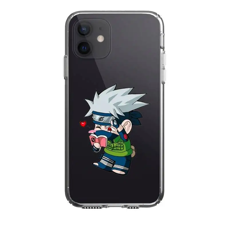 

Lovely Naruto Phone Case For Iphone 5 6 7 8 11 12 Plus XR X XS SE2020 11/12PRO Max Transparent Cases