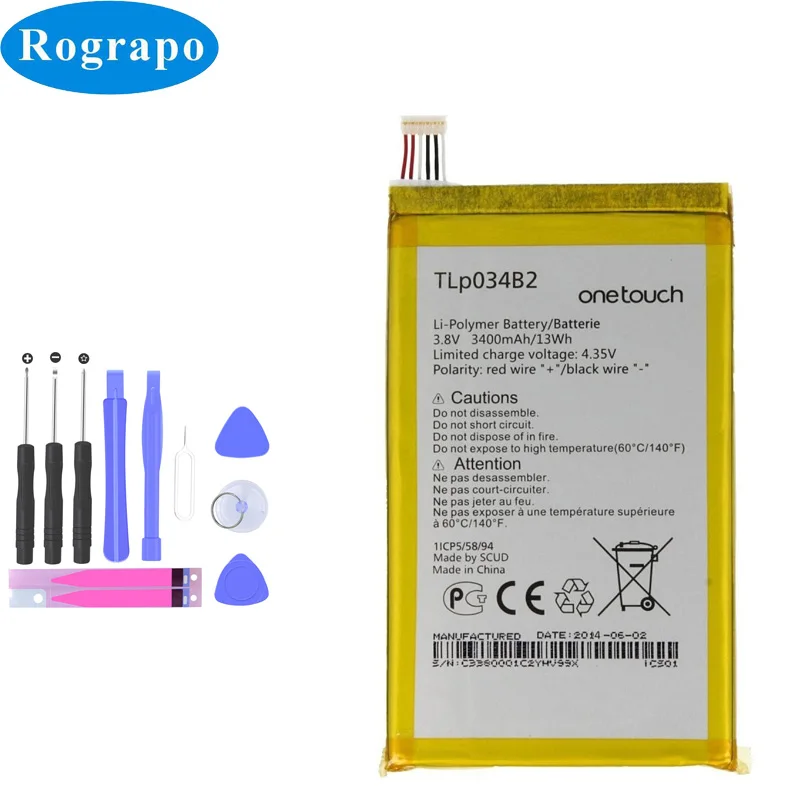 3400 мАч TLp034B2 батарея для Alcatel One Touch Onetouch Pop S9 A995L Hero N3 TCL Y910 Y910T аккумулятор Мобильный