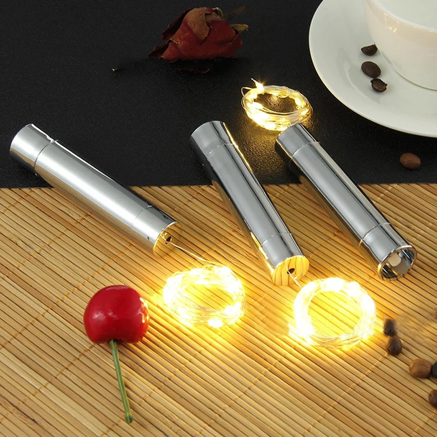 Thrisdar 2 м 20 светодиодов пробка для бутылки вина Пробка гирлянда с питанием от AA