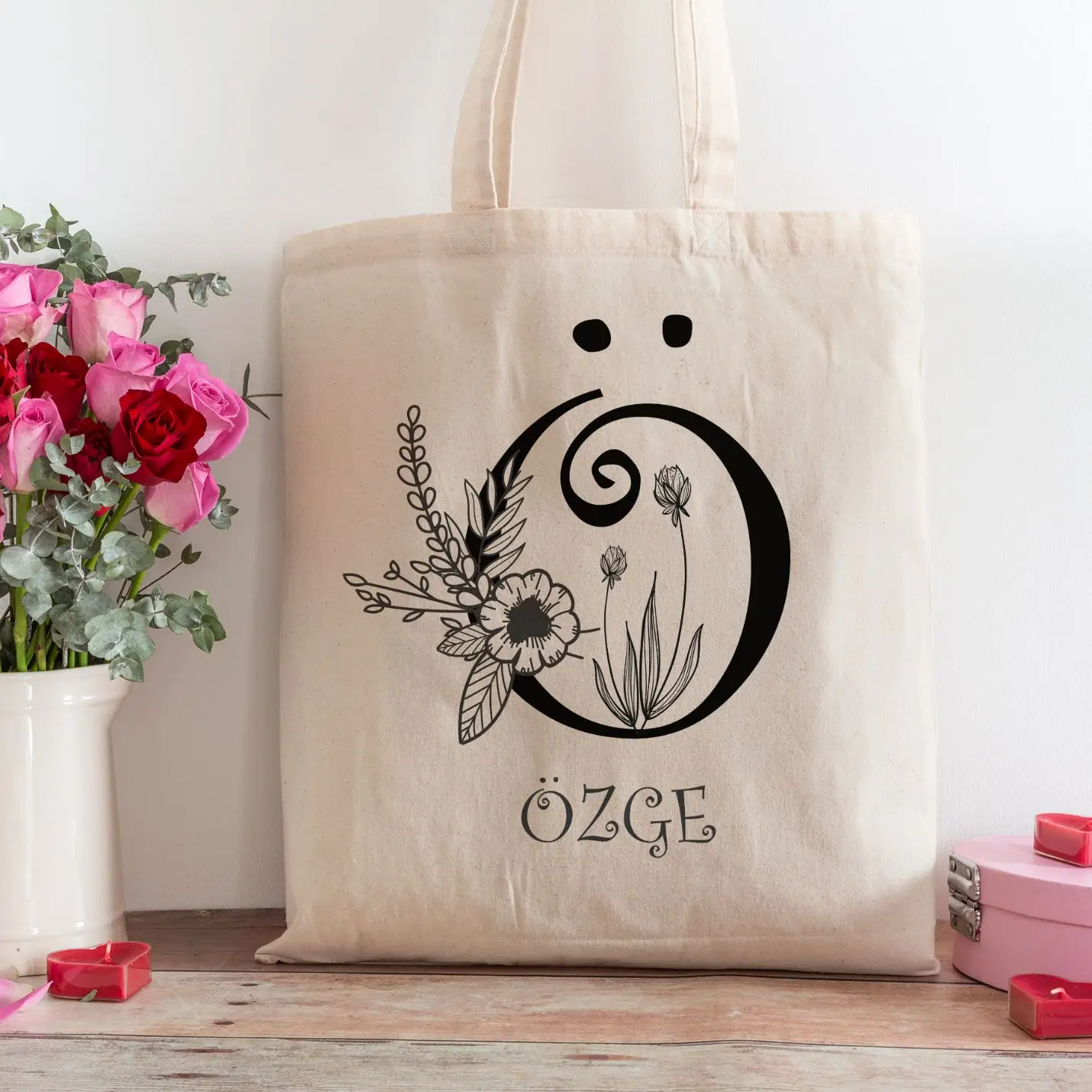 

Personalized HE Letter Design Name Printed Bag