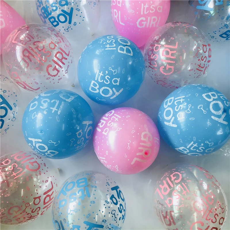 10 шт 12 дюймов это мальчик и девочка для маленьких мальчиков воздушных шаров из