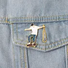 Брошь скейтборд для покрытый эмалью Pin женские воротником джинсовые металлические штифты для одежды для женщин броши значки на рюкзак значок ювелирные изделия