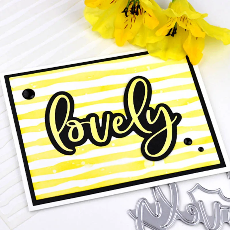 Слова прекрасные металлические режущие штампы для скрапбукинга и бумажных