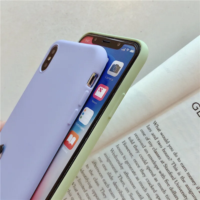 Карамельный Цвет Мягкий силиконовый чехол для iPhone X XS XR MAX 6 6S 7 8 Plus Чехлы 8plus