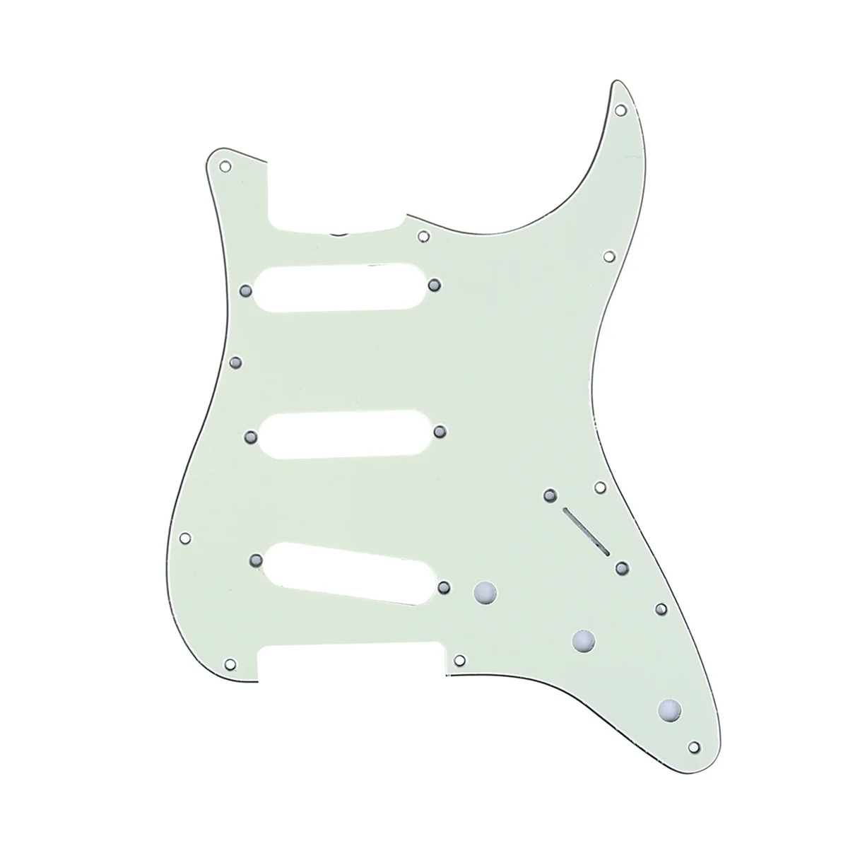 

Musiclily Pro 11-Hole 62 Vintage Style SSS Strat Guitar Pickguard for American Stratocaster 62, 3Ply Mint Green