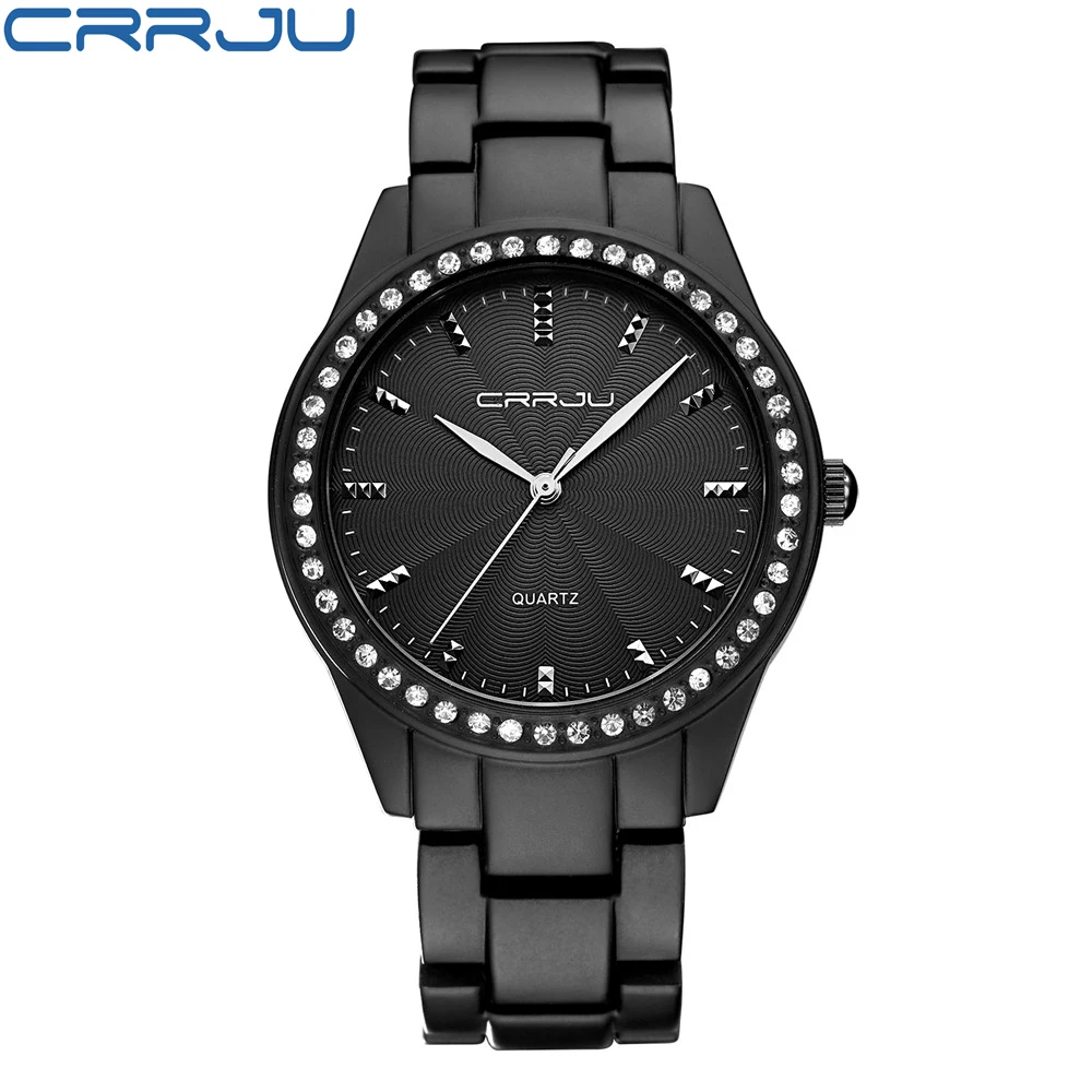 

2017 CRRJU Top Brand Women Dress Quartz Wrist Watches Ladies Famous Luxury Brand quartz-watch Relogio Feminino Montre Femme