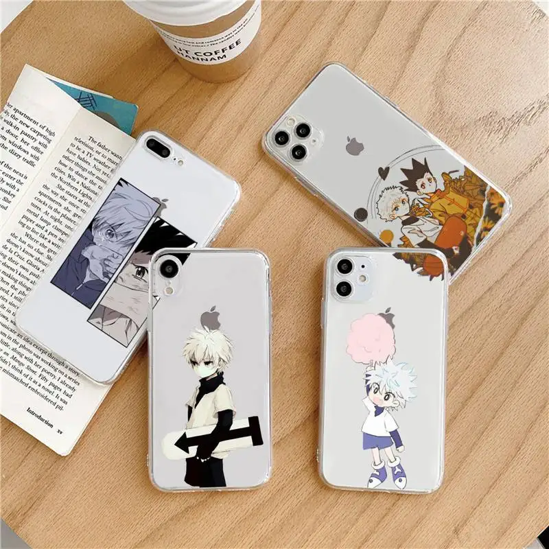 

HUNTER x HUNTER Gon Killua Anime Phone Case Transparent soft For iphone 5 6 7 8 11 12 s c se plus mini x xs xr pro max shell