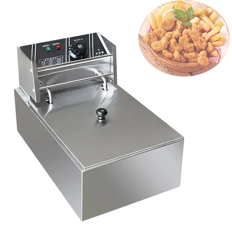 

Heavy Duty Stainless Steel Electric Deep Fryer Commercial Home Kitchen Frying Chip