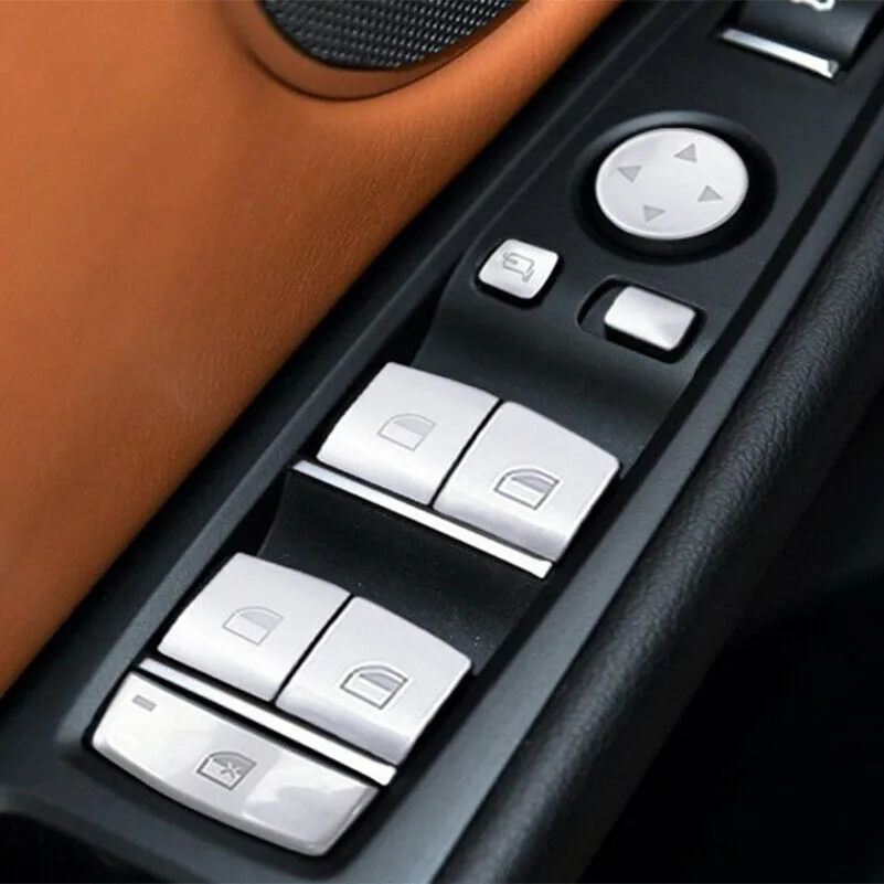 

F10 F18 Cover For BMW 5 Series Switch Button Silver Trim 13pcs Durable