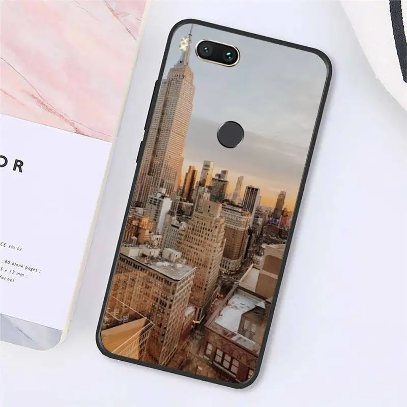 

New York City building Phone Case For Xiaomi Redmi note 7 8 9 t max3 s 10 pro lite Luxury brand shell funda coque