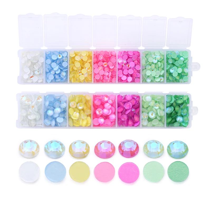 Новый цветной флуоресцентный блеск AB Стразы для ногтей светящийся серебристый