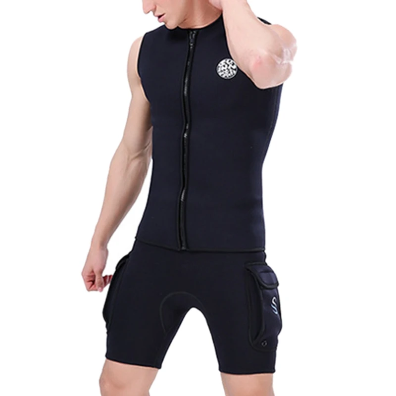 

Outdoor Unisex Wetsuits 3mm Neoprene Sleeveless Wetsuit Vest for Diving Surfing 875D