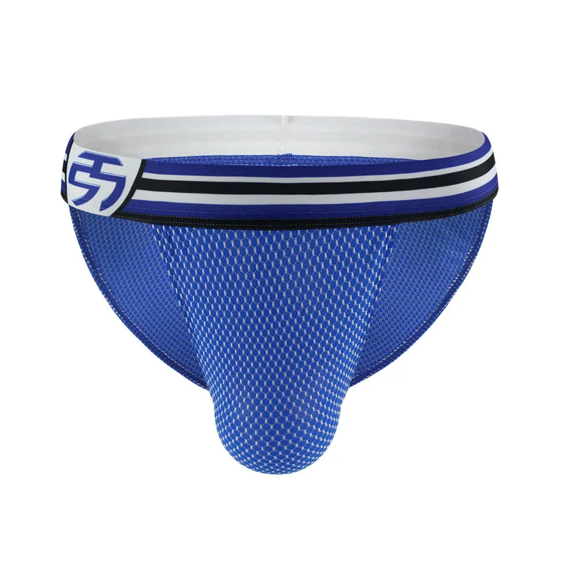 6PCS Men Underwear Sexy High Fork Low Waist Briefs Breathable Mens Slip Cueca Male Panties Wide Belt Underpants Briefs