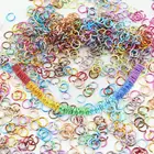 Разрезные кольца, алюминиевые, разноцветные, для изготовления украшений, 300, шт.пакет, 6 мм