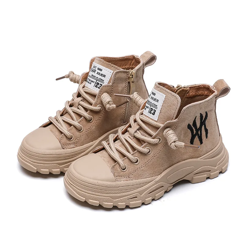 Осень-зима 2020 новые детские сапоги повседневные модные высокие для мальчиков и