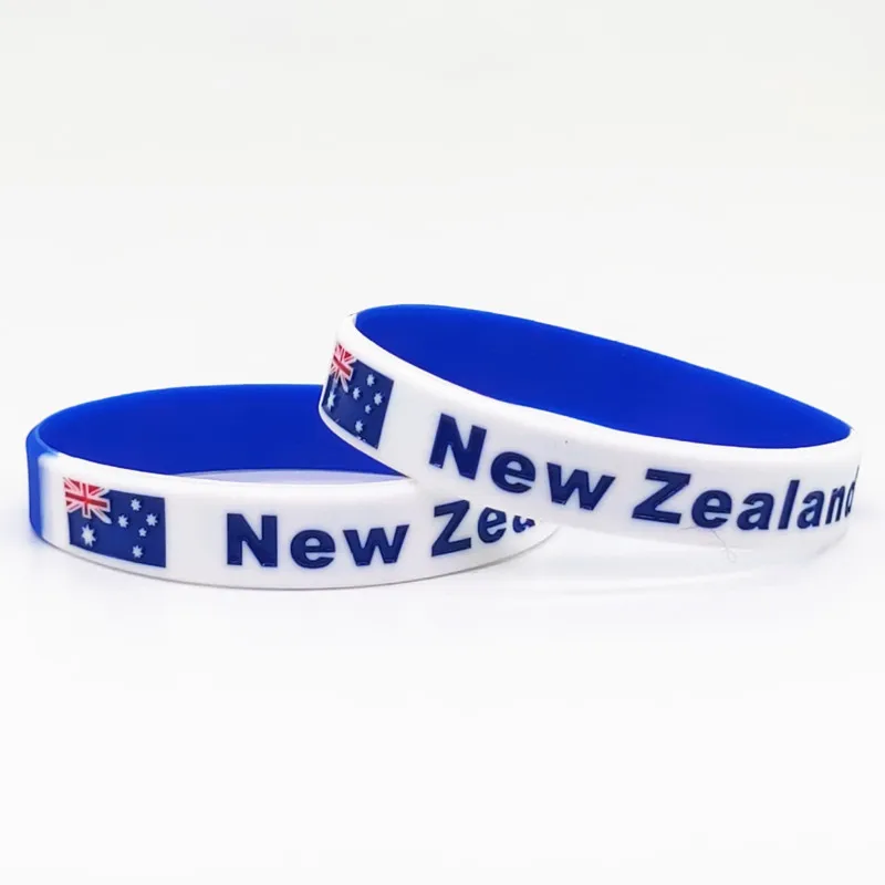1 шт. Новая Зеландия флаг браслет мотивационные силиконовый на запястье для