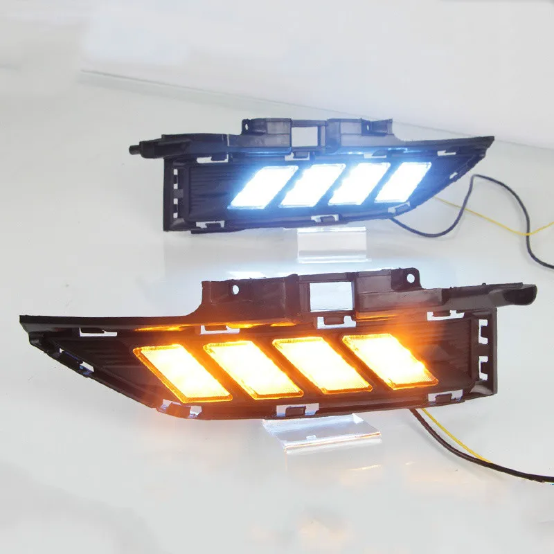 

For Hyundai Kona 2017 2018 2019 2020 Dynamic Yellow Turn Signal Function Car DRL Lamp 12V LED Daytime Running Light