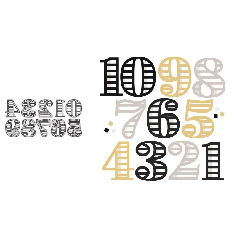 

Металлические штампы с номерами от 1 до 10, пресс-форма для скрапбукинга, резьбы, бумаги, карточек, штамповки, новинка, «сделай сам» 2021