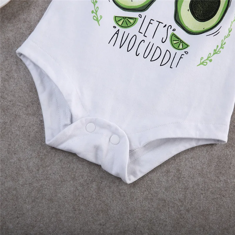 Let's Avocado Printed Bodysuits for Baby Girl Short sleeve Jumpsuits | Детская одежда и обувь