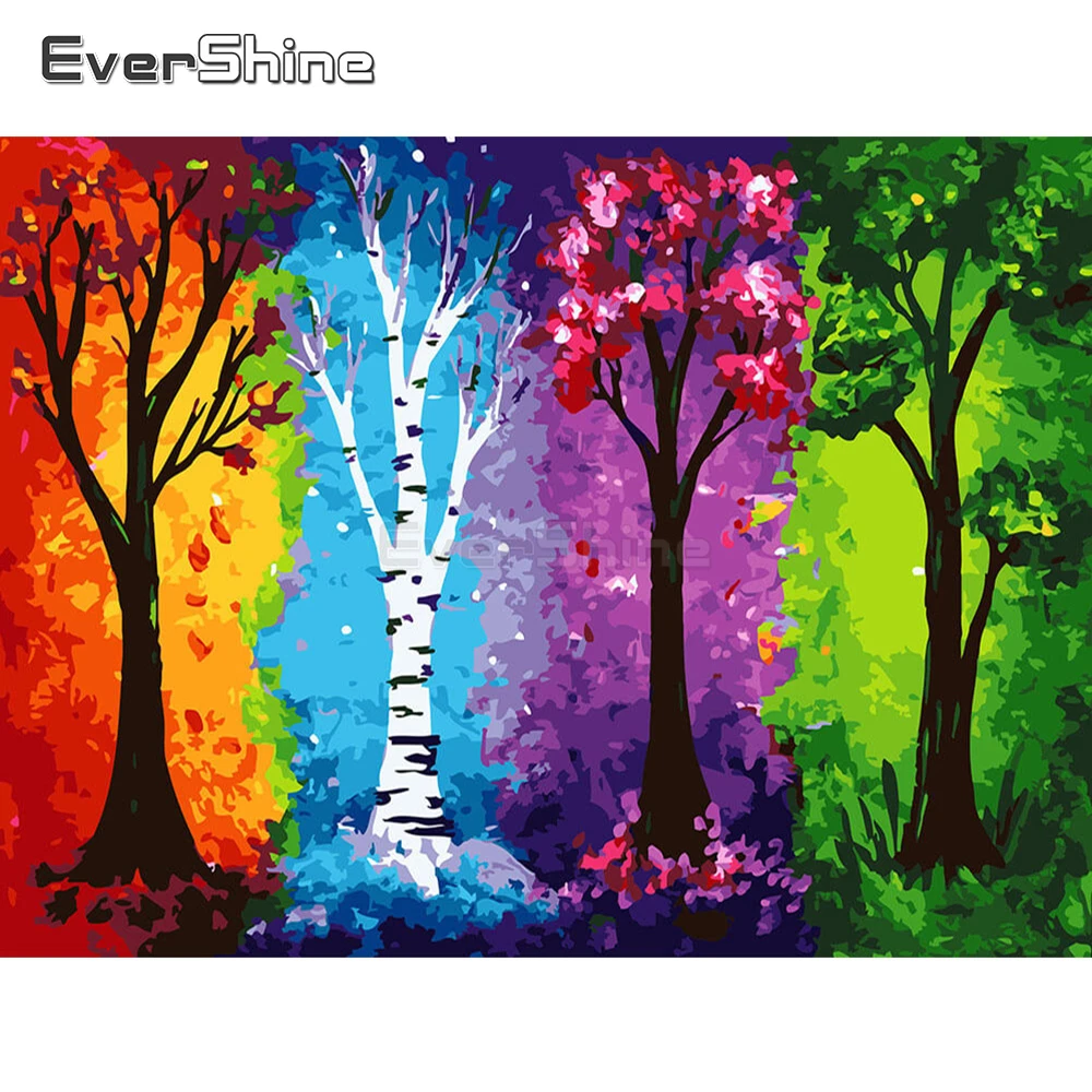 EverShine алмазная живопись деревья картина Стразы вышивка полноформатный пейзаж